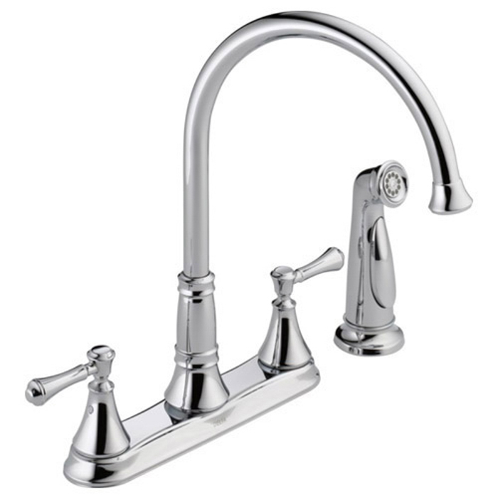 Cassidy Widespread Kitchen Faucet w/Side Spray in Chrome