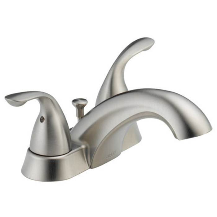 Classic Centerset Lav Faucet in Stainless w/Metal Pop-Up