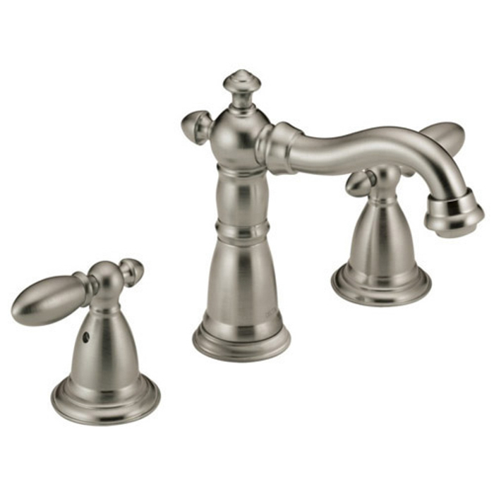 Victorian Widespread Lavatory Faucet in Stainless
