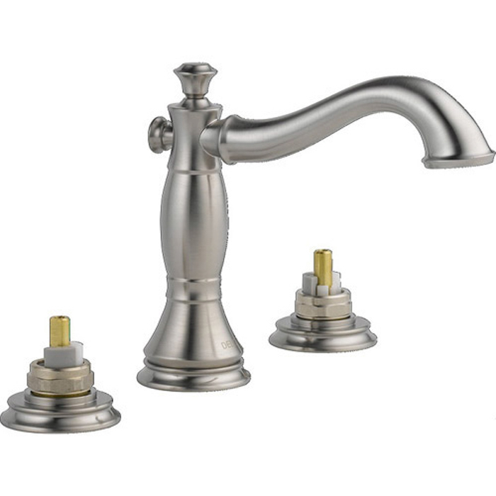 Cassidy Widespread Lavatory Faucet in Stainless, No Handles