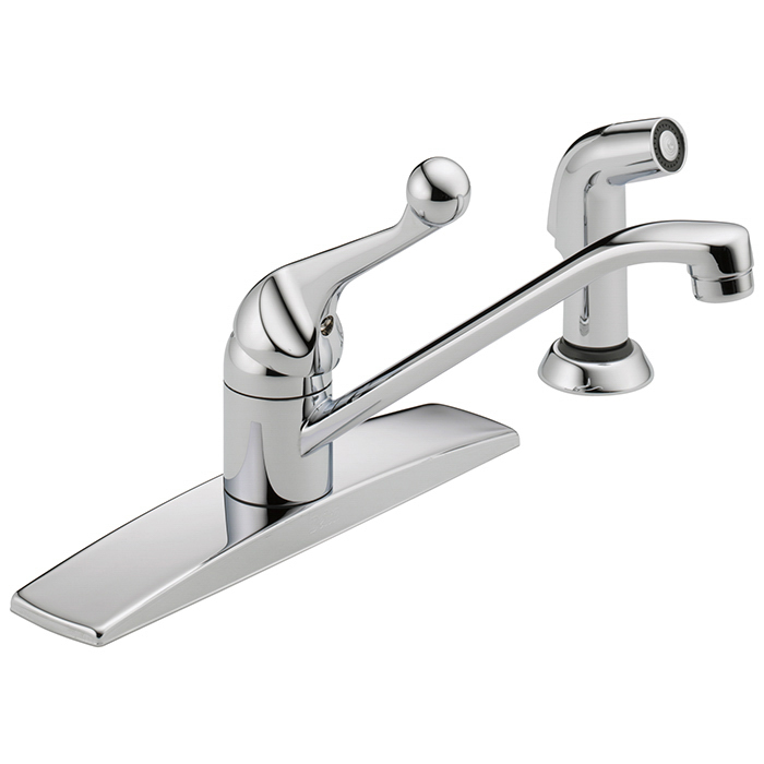 Classic Centerset Kitchen Faucet w/Side Spray in Chrome