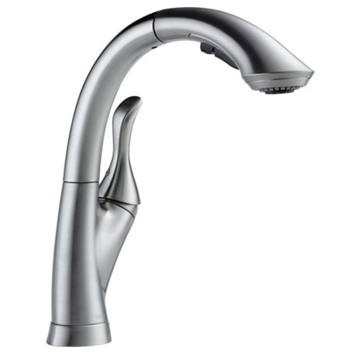 Linden Single Handle Pull-Out Spray Kitchen Faucet Arctic Stainless