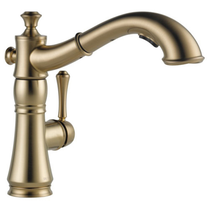 Cassidy 1-Handle Pull-Out Spray Kitchen Faucet Champagne Bronze