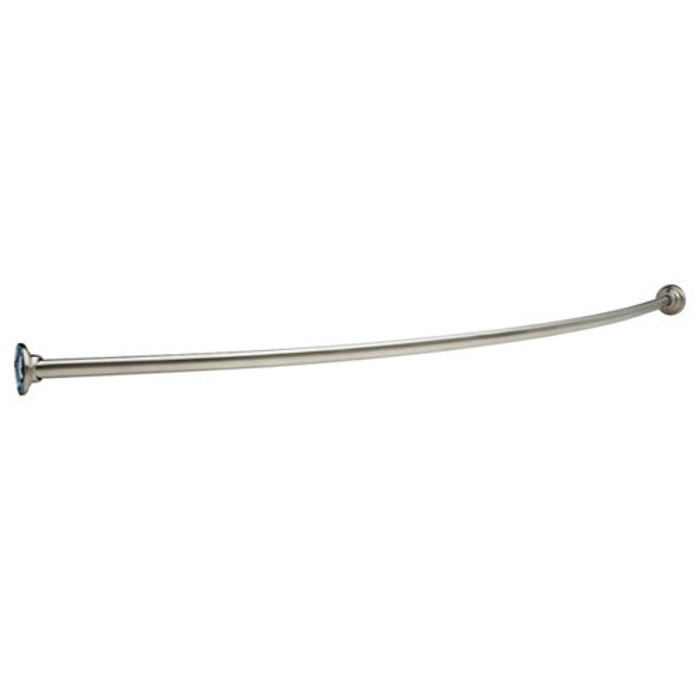 Curved Shower Rod with Brackets Stainless Steel