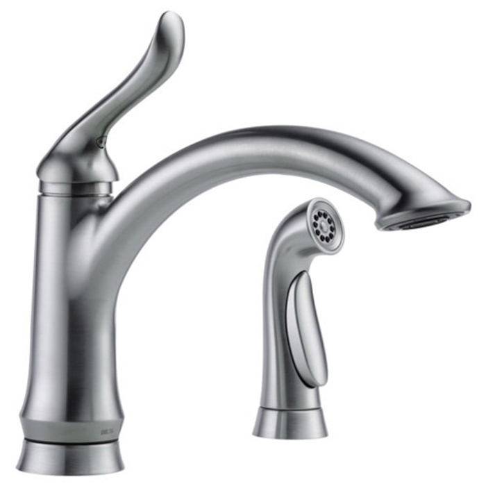 Linden Single Handle Kitchen Faucet w/Side Spray Arctic Stainless