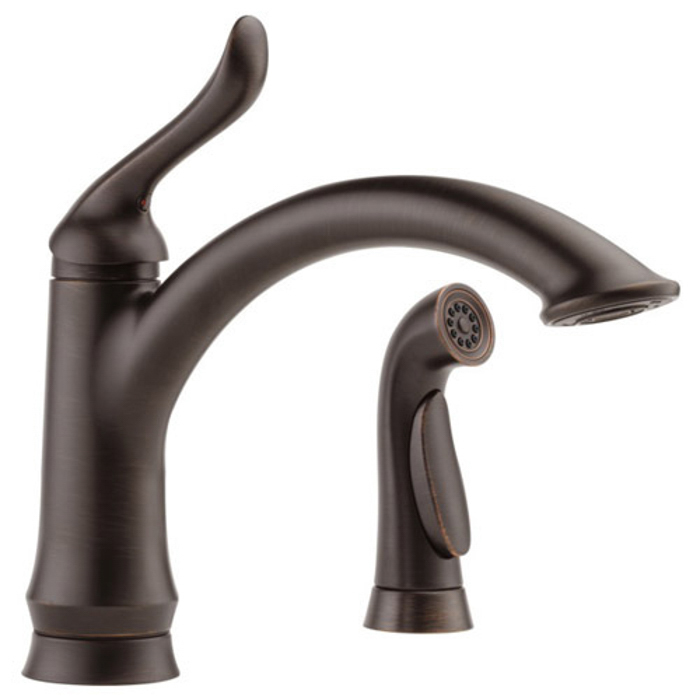 Linden Single Handle Kitchen Faucet w/Side Spray Venetian Bronze
