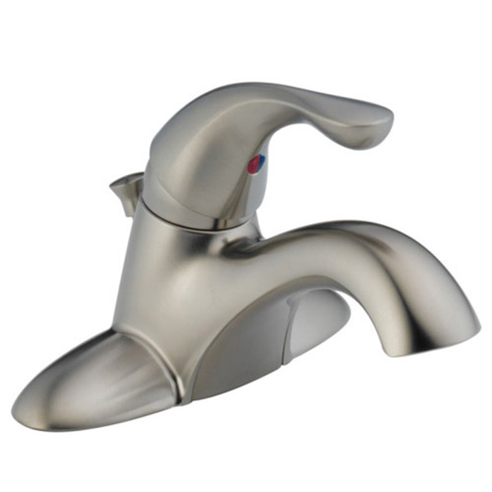 Classic Centerset Lav Faucet in Stainless with 50/50 Pop-Up
