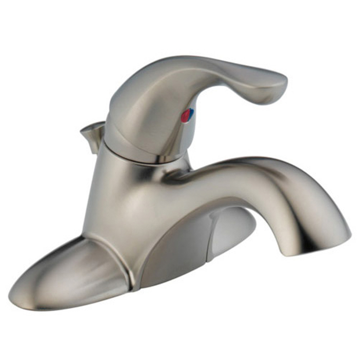 Classic Centerset Lav Faucet in Stainless w/Plastic Pop-Up