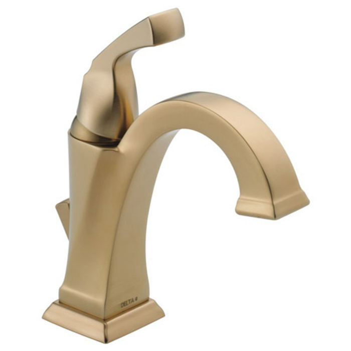 Dryden Single Hole Bathroom Faucet in Champagne Bronze