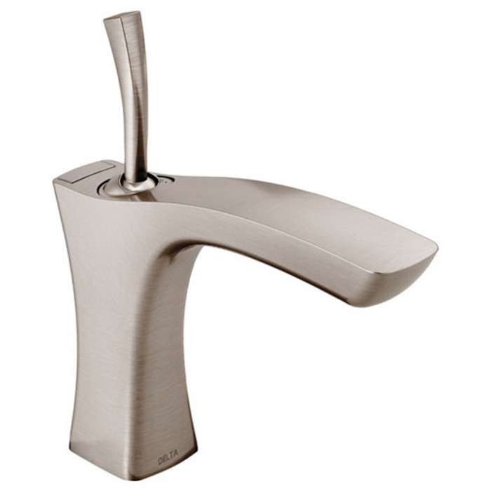 Tesla Single Hole Lavatory Faucet in Stainless w/Pop-Up
