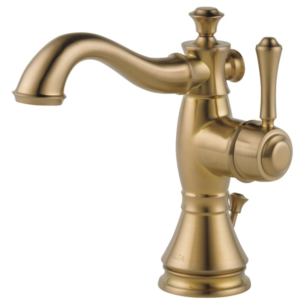 Cassidy Single Hole Lavatory Faucet in Champagne Bronze