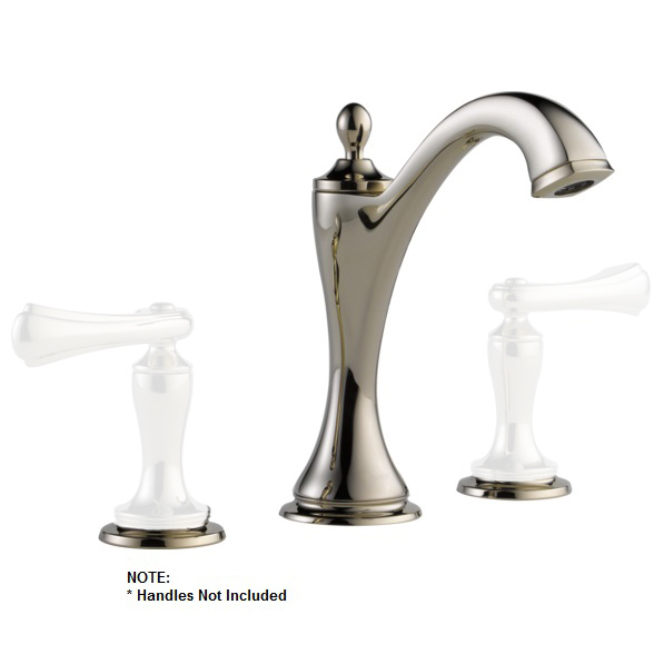 Brizo Charlotte Widespread Lav Faucet in Nickel, No Handles