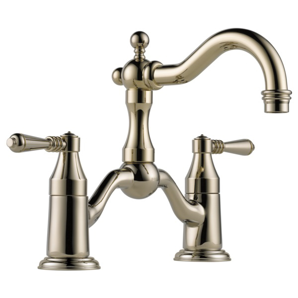 Brizo Tresa Widespread Bridge Lav Faucet 2-Handles In Polished Nickel