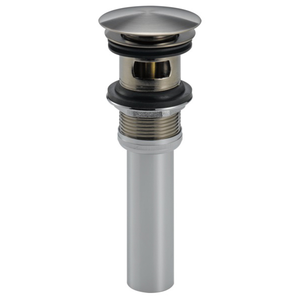 Zura Push Style Pop-Up Drain Assembly with Overflow Stainless 