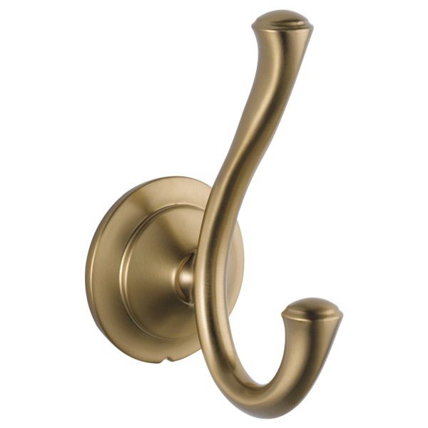 Linden Double Robe Hook in Champagne Bronze