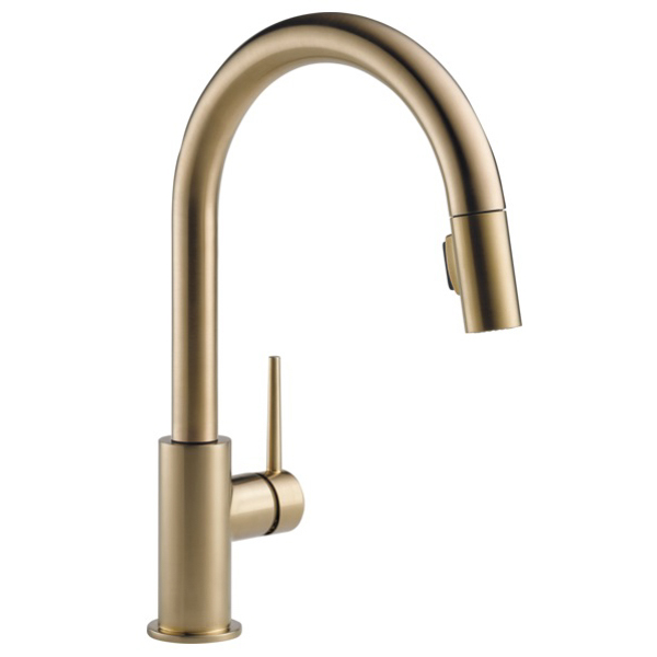 Trinsic 1-Hdl Pull-Down Kitchen Faucet in Champagne Bronze