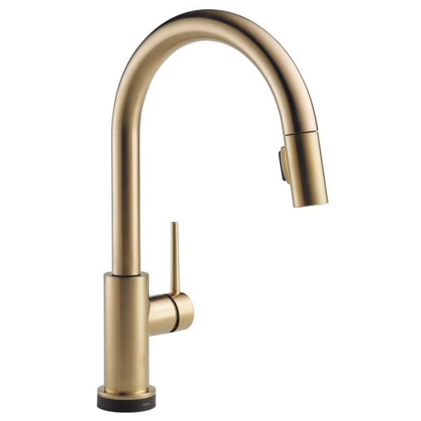Trinsic Single Handle Pull-Down Spray Kitchen Faucet w/Touch2O Technology Champagne Bronze