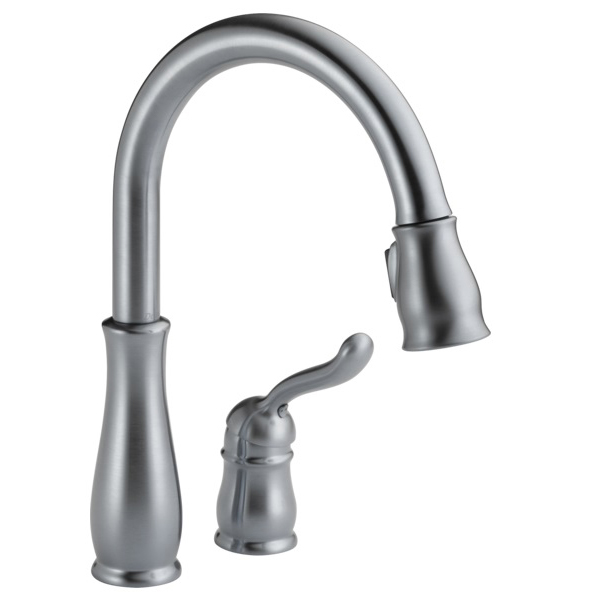 Leland Pull-Down Spray Kitchen Faucet in Arctic Stainless