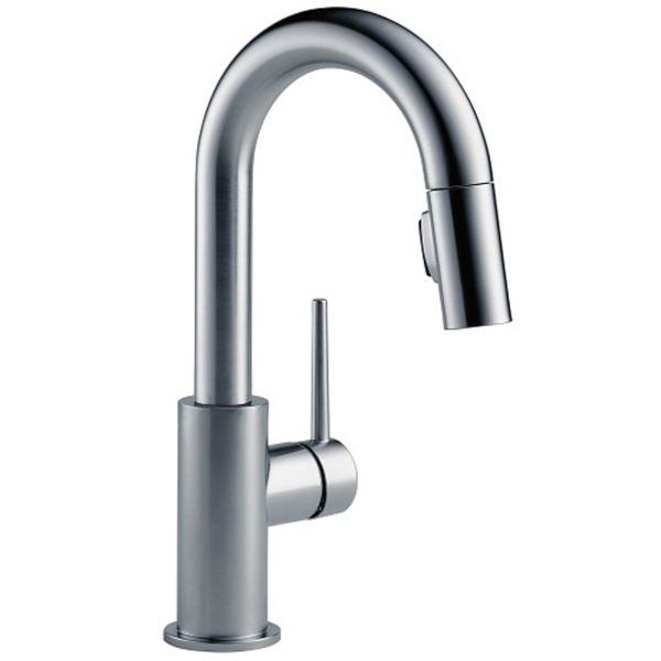 Trinsic Single Handle Pull-Down Bar Faucet in Artic Stainless