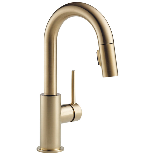 Trinsic Single Handle Pull-Down Bar Faucet in Champagne Bronze