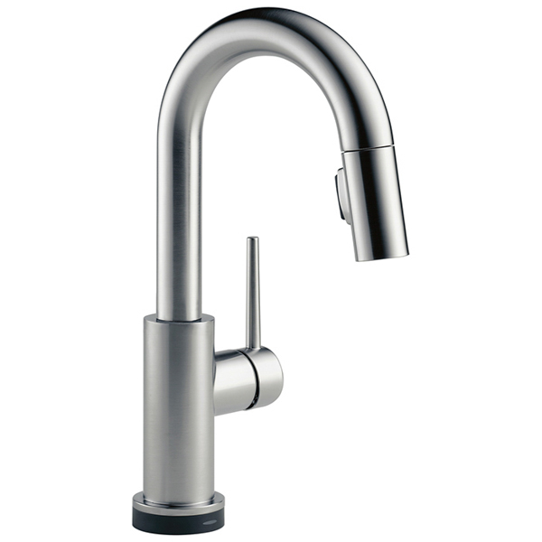 Trinsic Touch2O 1-Hndl Pull-Down Bar Faucet Arctic Stainless