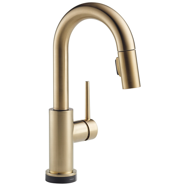 Trinsic Touch2O 1-Hndl Pull-Down Bar Faucet Champagne Bronze