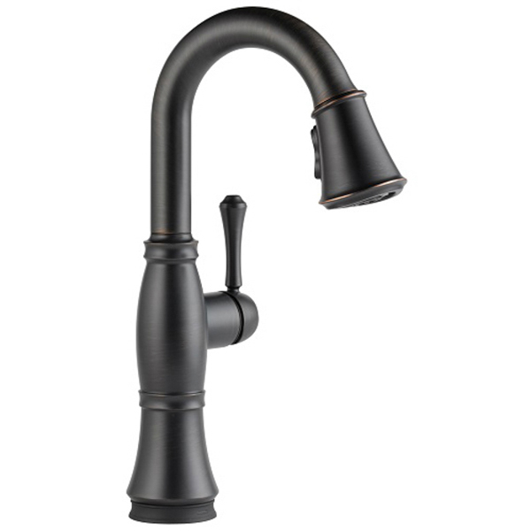 Cassidy Single Handle Bar/Prep Faucet Pull Down Wand with Touch2O Technology Venetian Bronze