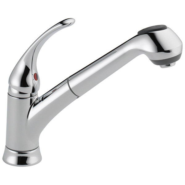 Foundations Single Handle Pull-Out Kitchen Faucet Chrome