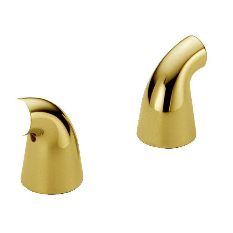 Metal Lever Handles in Polished Brass (2 pc)