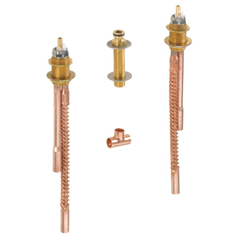 Flexible Roman Tub/Whirlpool Faucet Rough-In Kit w/5/8" OD Corrugated Copper Supply Outlet Tubes