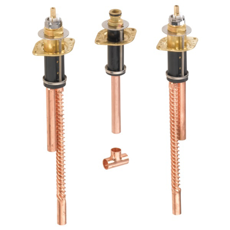 Flexible Roman Tub Rough-In Kit w/5/8" OD Copper Supply Inlets & 5/8" OD Corrugated Copper Supply Outlet Tubes