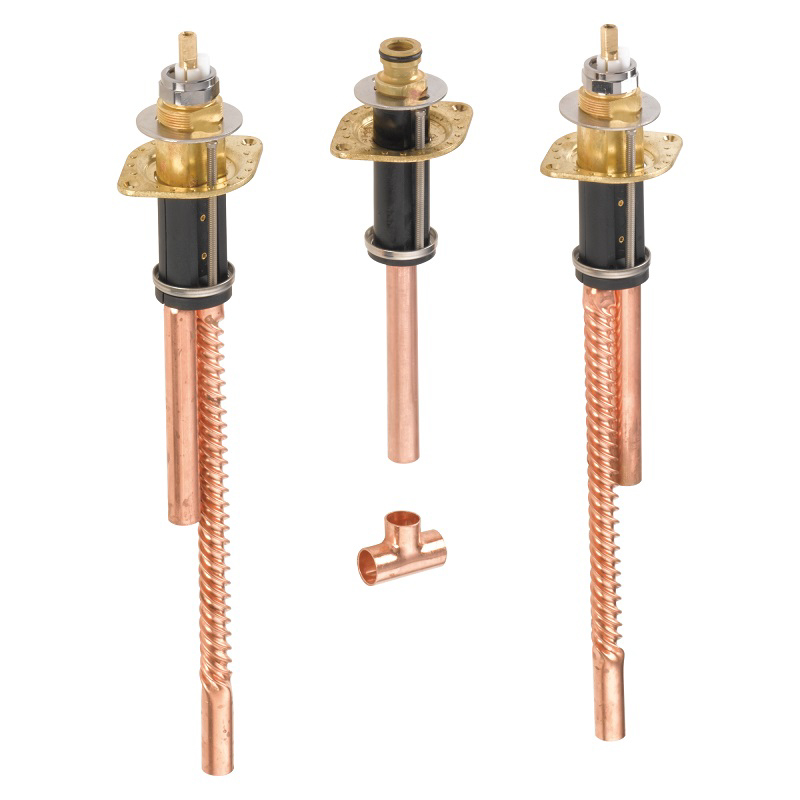 Brizo Adjustable Roman Tub Valve Body Only Rough-In Kit 5/8" OD Copper Inlets 5/8" OD Corrugated Copper Outlets 