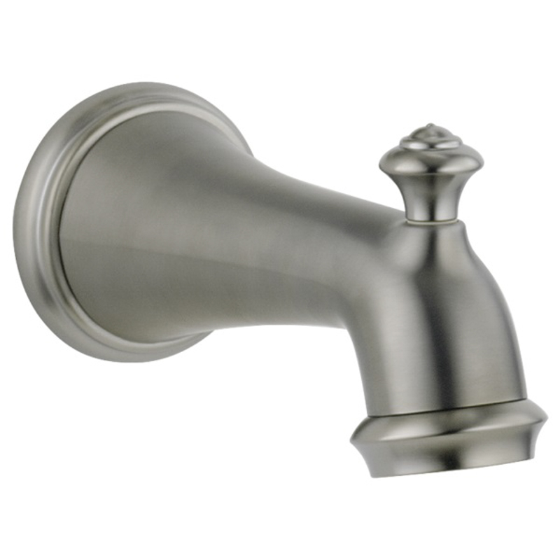 Victorian Tub Spout w/Pull-Up Diverter Stainless
