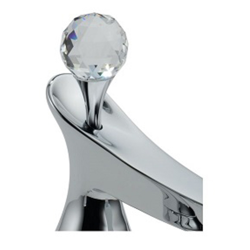 Brizo RSVP Lavatory Faucet Crystal Finial Accent in Chrome