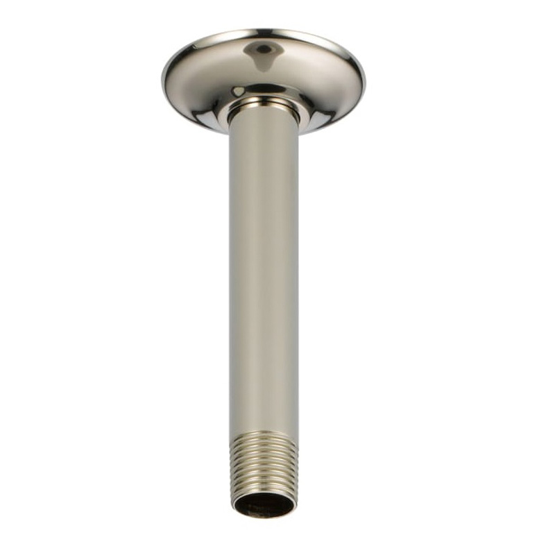 Brizo Essential Ceiling Mount Shower Arm & Flange In Polished Nickel
