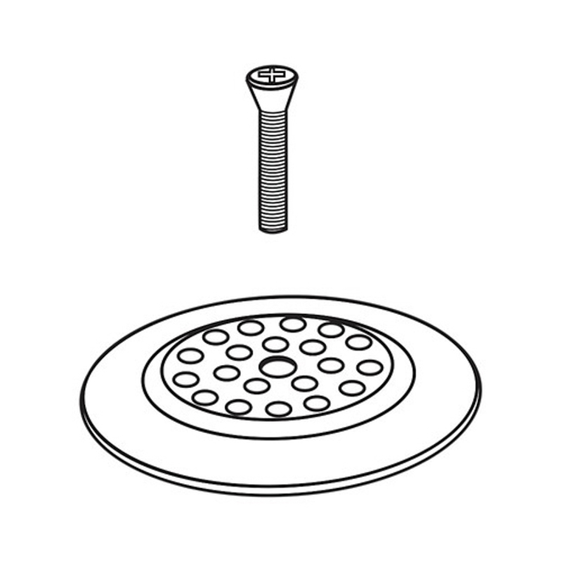 Dome Strainer w/Screw in Polished Nickel