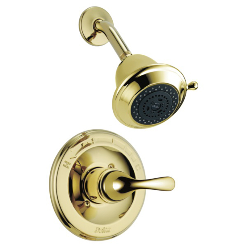 Classic Shower Trim W/Single-Function Showerhead In Polished Brass