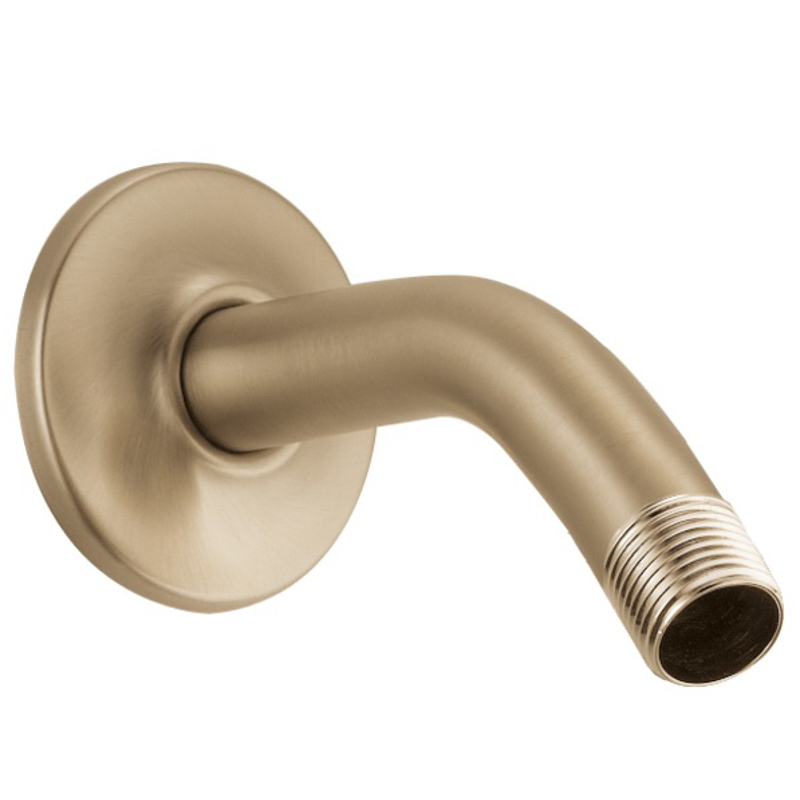 Universal Showering Wall Mt Shower Arm & Flange In Champagne Bronze
