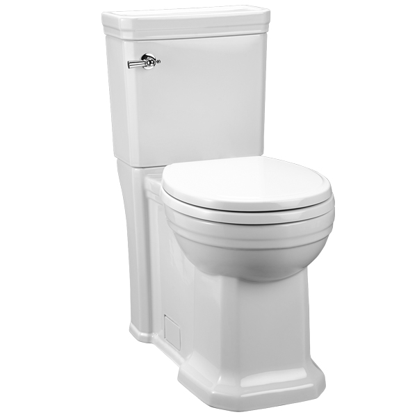 Fitzgerald 2-pc Toilet w/Seat Round Canvas White