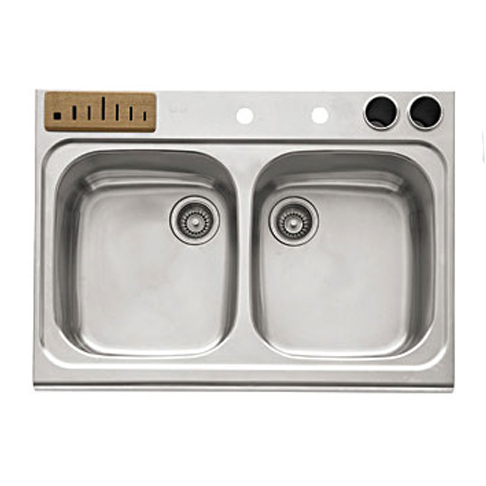 Magnum 35-15/16x25-15/16x7-7/8" SS Double Bowl Sink Kit