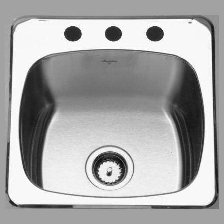 Kindred 20-1/8x20-9/16x10" Stainless Laundry Sink 1 Hole