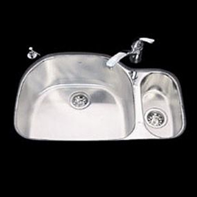 Kindred 31-11/16x20-7/8x8-1/2" SS Double Bowl Sink Kit