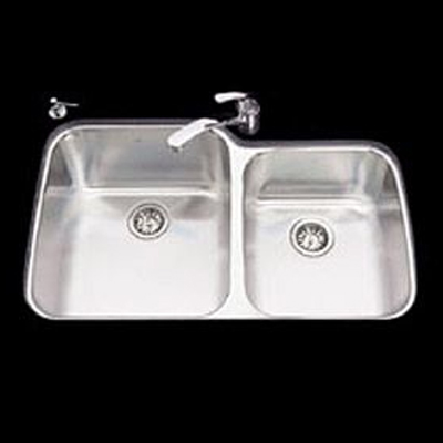 Kindred 36-1/4x22x10" Stainless Steel Double Bowl Sink Kit