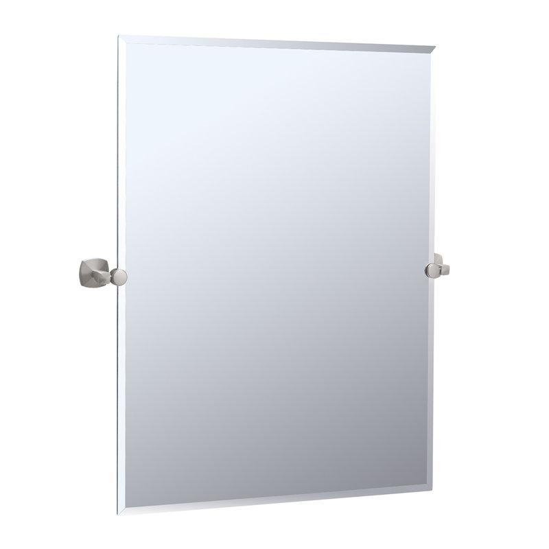Jewel 23-1/2x31-1/2" Frameless Rectangle Mirror in Nickel