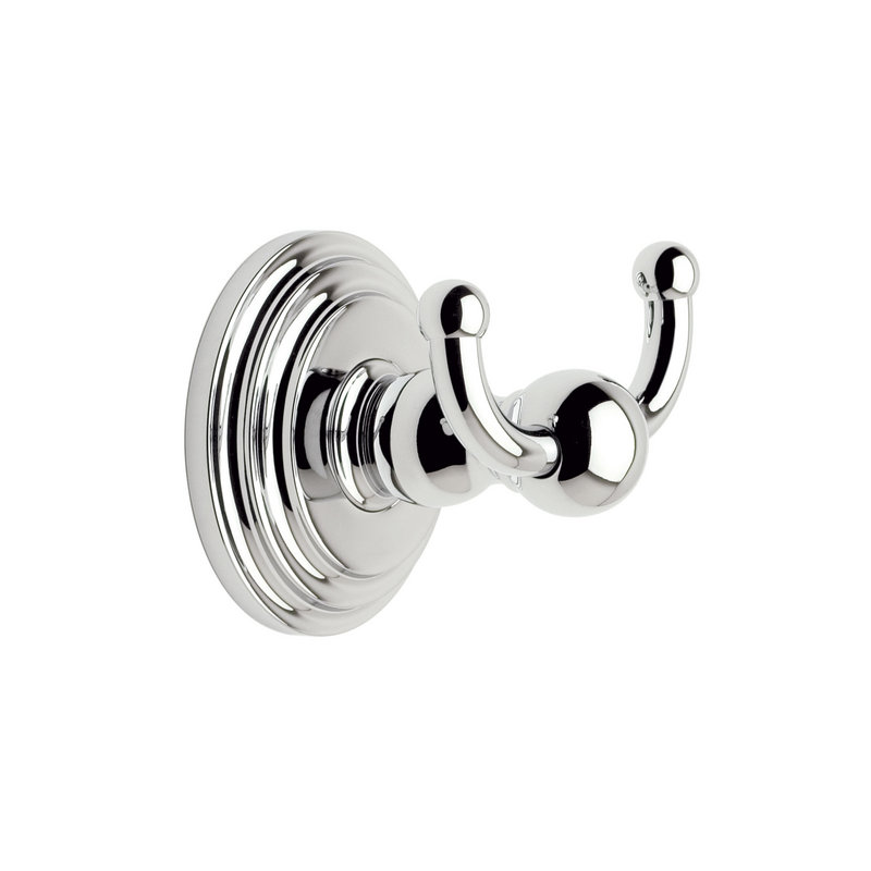 Chelsea Double Robe Hook in Polished Chrome