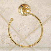 Chelsea Open Towel Ring in Polished Brass