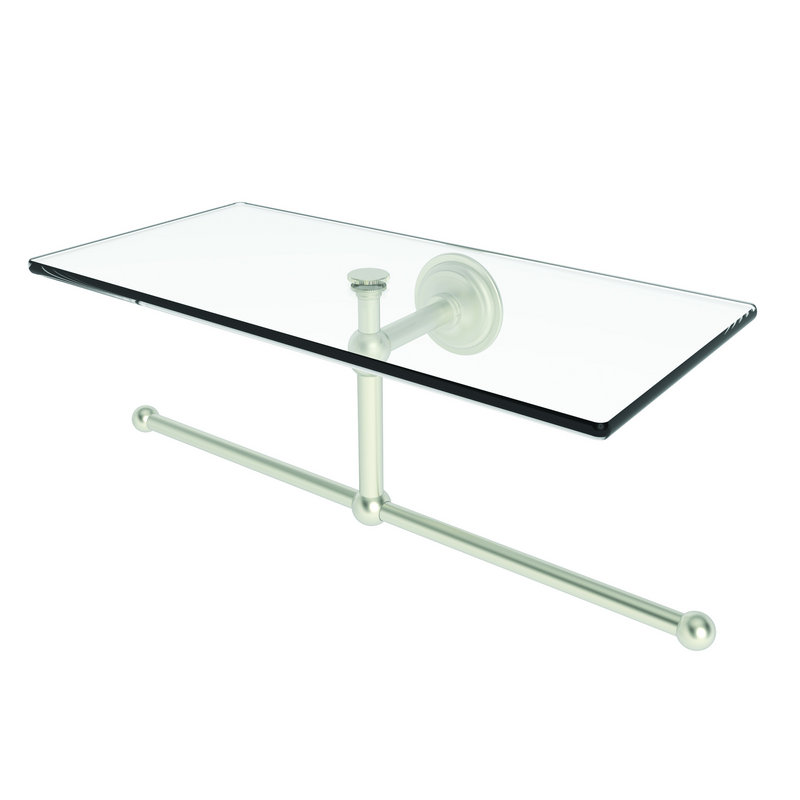 London Terrace 12" Shelf w/Towel Bar in Satin Nickel