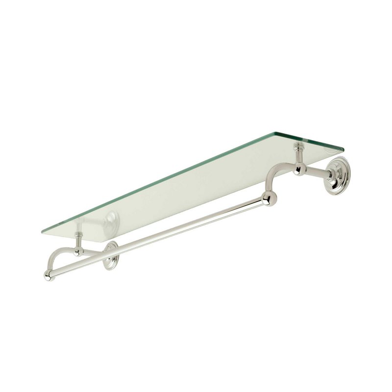 London Terrace 24" Shelf w/Towel Bar in Polished Chrome