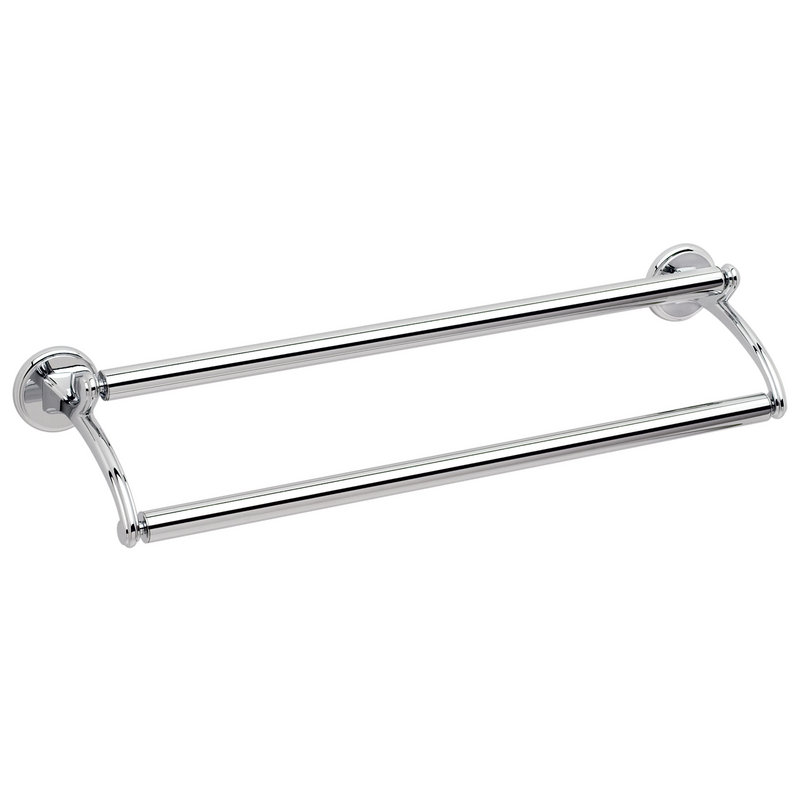 Circe 24" Double Towel Bar in Polished Brass