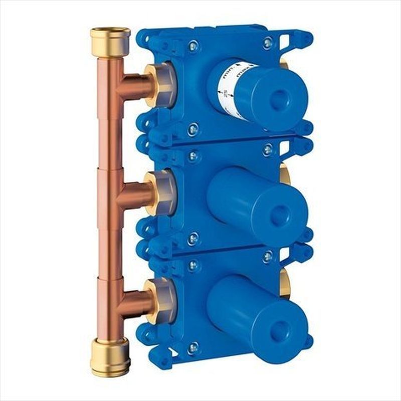Triple Volume Control Valve Rough-In Only 1/2" NPT 1 Inlet/3 Outlets